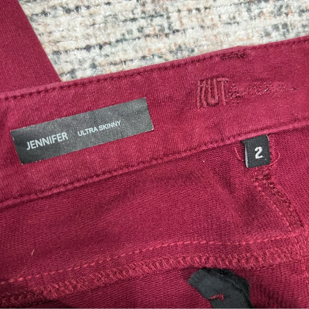 Kut From The Kloth Ultra Skinny Pants Size 2 Red Jennifer - Picture 10 of 15